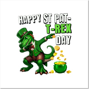 Happy St Pat-T-REX Day Saint Patricks TRex Posters and Art